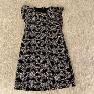 Embroidered Texture Shift Dress